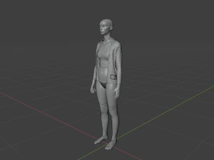 Womens Dress - Female Outfit Clothes 3D Model