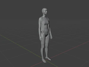 Womens Dress - Female Outfit Clothes 3D Model