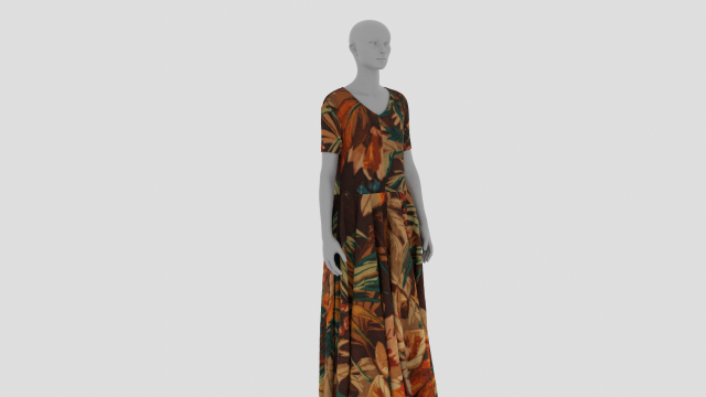 Womens Dress - Female Outfit Clothes Modelo 3D .c4d .max .obj .3ds .fbx .stl .blend 