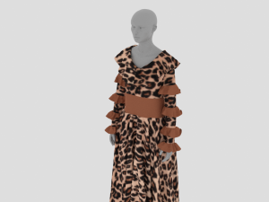 Womens Dress - Female Outfit Clothes 3D Model