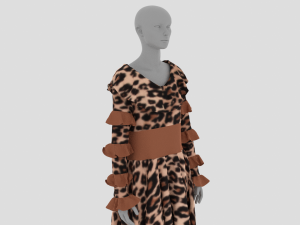 Womens Dress - Female Outfit Clothes 3D Model