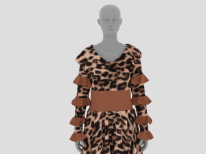 Womens Dress - Female Outfit Clothes 3D Model