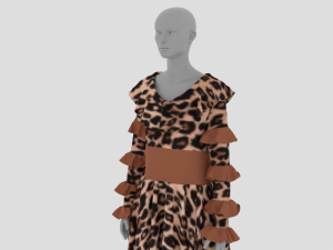 Womens Dress - Female Outfit Clothes 3D Model