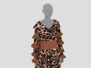 Womens Dress - Female Outfit Clothes 3D Model