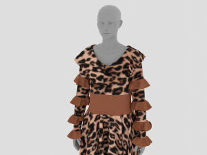 Womens Dress - Female Outfit Clothes 3D Model