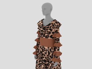 Womens Dress - Female Outfit Clothes 3D Model