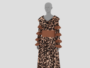 Womens Dress - Female Outfit Clothes 3D Model