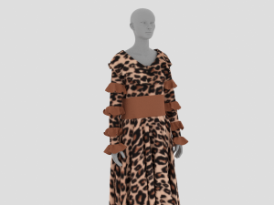 Womens Dress - Female Outfit Clothes 3D Model