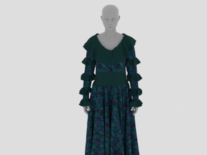 Womens Dress - Female Outfit Clothes 3D Модель
