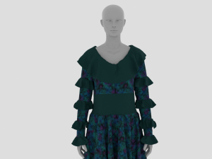 Womens Dress - Female Outfit Clothes 3D Модель