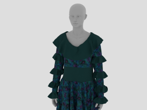 Womens Dress - Female Outfit Clothes 3D Модель