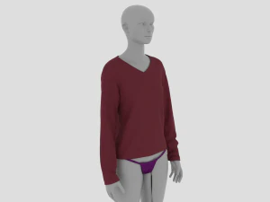 Womens Dress - Female Outfit Clothes 3D Model