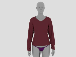 Womens Dress - Female Outfit Clothes 3D Model