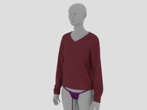 Womens Dress - Female Outfit Clothes 3D Model