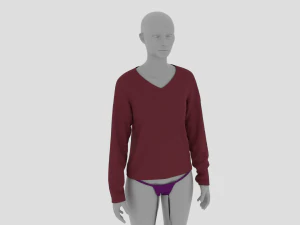 Womens Dress - Female Outfit Clothes 3D Model