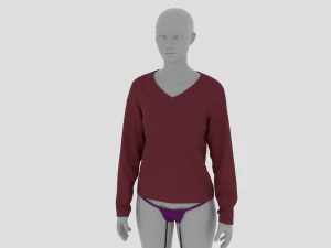Womens Dress - Female Outfit Clothes 3D Model