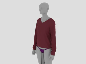 Womens Dress - Female Outfit Clothes 3D Model