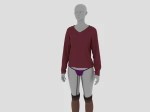 Womens Dress - Female Outfit Clothes 3D Model