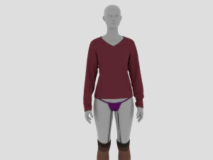 Womens Dress - Female Outfit Clothes 3D Model