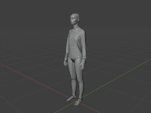 Womens Dress - Female Outfit Clothes 3D Model