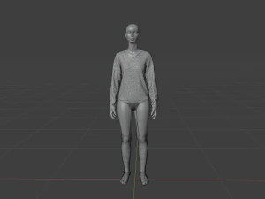 Womens Dress - Female Outfit Clothes 3D Model