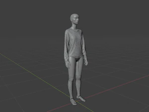 Womens Dress - Female Outfit Clothes 3D Model