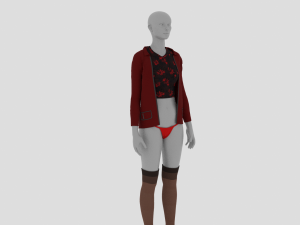 Womens Dress - Female Outfit Clothes 3D Model