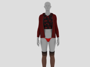 Womens Dress - Female Outfit Clothes 3D Model