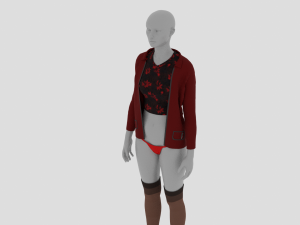 Womens Dress - Female Outfit Clothes 3D Model