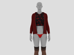 Womens Dress - Female Outfit Clothes 3D Model