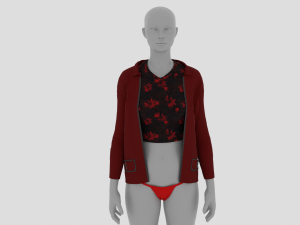 Womens Dress - Female Outfit Clothes 3D Model