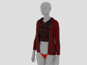 Womens Dress - Female Outfit Clothes 3D Model