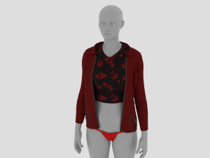 Womens Dress - Female Outfit Clothes 3D Model