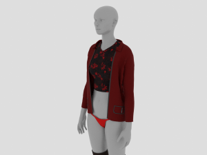 Womens Dress - Female Outfit Clothes 3D Model
