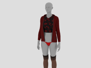 Womens Dress - Female Outfit Clothes 3D Model