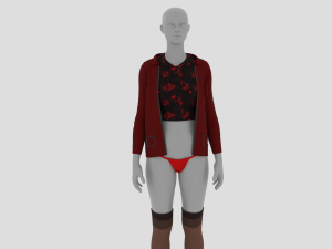 Womens Dress - Female Outfit Clothes 3D Model