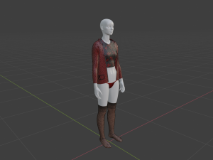 Womens Dress - Female Outfit Clothes 3D Model