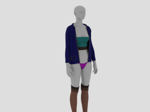 Womens Dress - Female Outfit Clothes 3D Модель