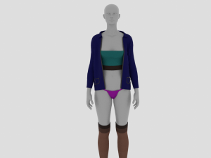 Womens Dress - Female Outfit Clothes 3D Модель