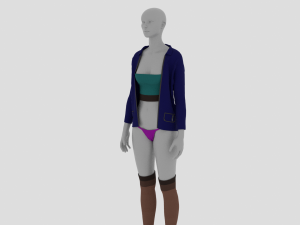 Womens Dress - Female Outfit Clothes 3D Модель
