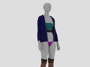 Womens Dress - Female Outfit Clothes 3D Модель