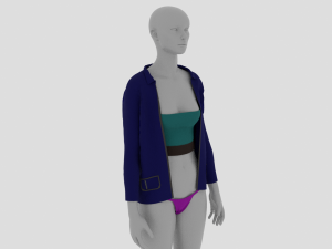 Womens Dress - Female Outfit Clothes 3D Модель