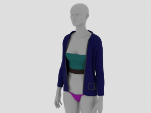 Womens Dress - Female Outfit Clothes 3D Модель