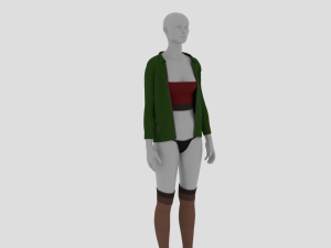 Womens Dress - Female Outfit Clothes Model 3D