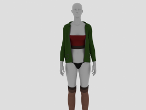 Womens Dress - Female Outfit Clothes Model 3D