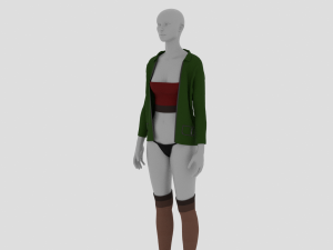Womens Dress - Female Outfit Clothes Model 3D