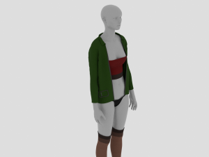 Womens Dress - Female Outfit Clothes Model 3D