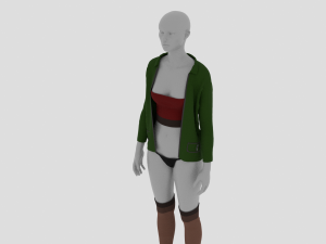 Womens Dress - Female Outfit Clothes Model 3D