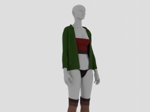 Womens Dress - Female Outfit Clothes Model 3D