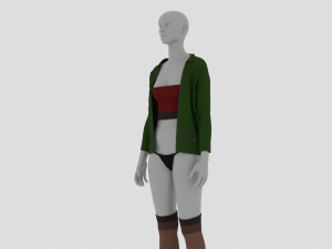 Womens Dress - Female Outfit Clothes Model 3D